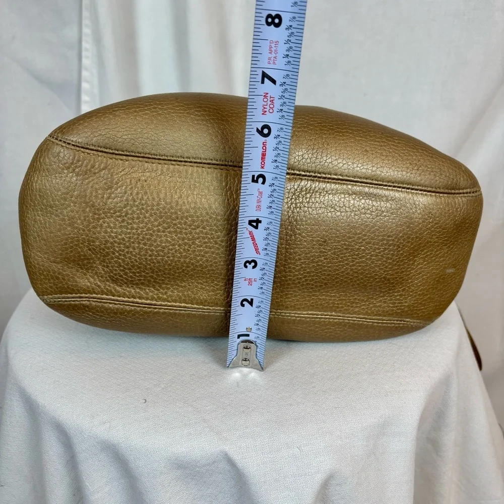 Brighton Gold Leather with Earthy Multicolor Braided Strap Hobo Handbag new $599